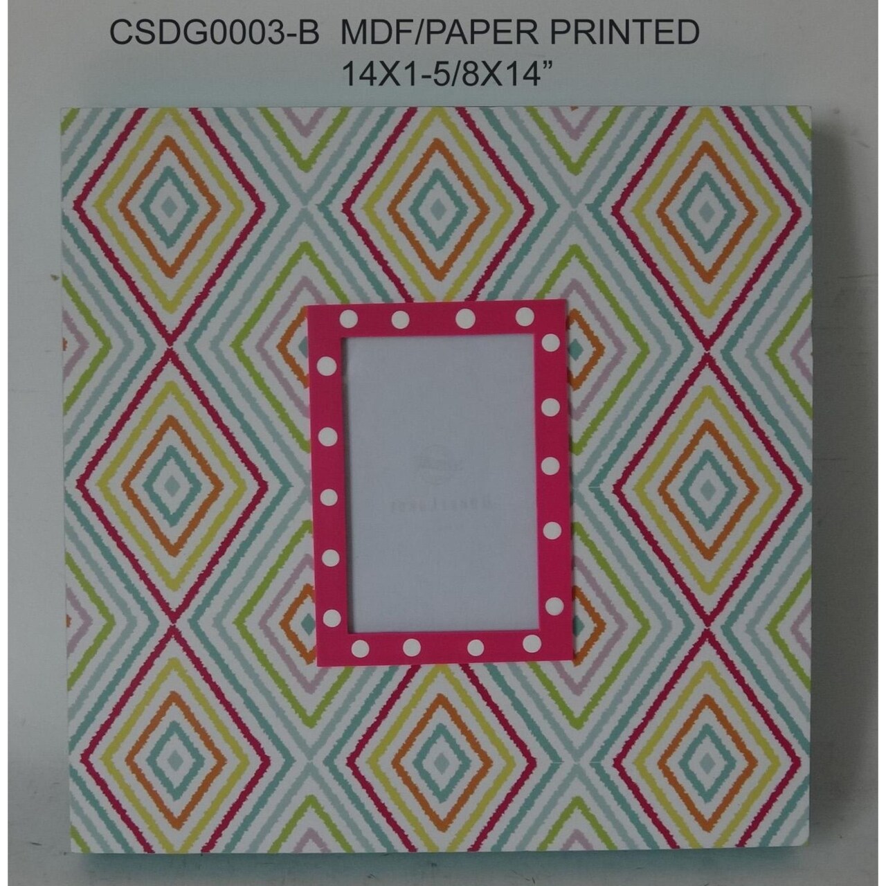 Contemporary Home Living 14" Pink and White Contemporary Square Picture Frames
